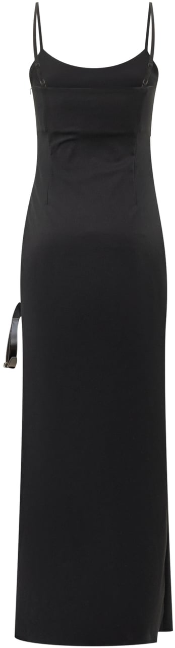 Coperni Coperni Abito Lungo Nero con Spalline Sottili Zwart