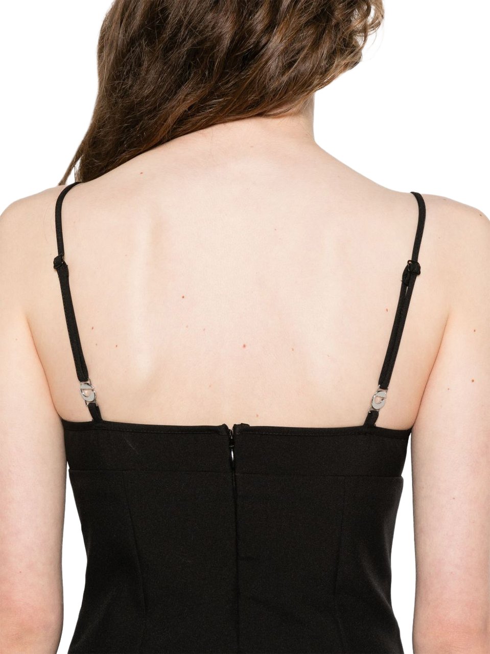 Coperni Black Dress with Asymmetrical Hem Zwart