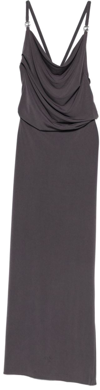 Coperni Maxi Dress with Draped Detailing Grijs