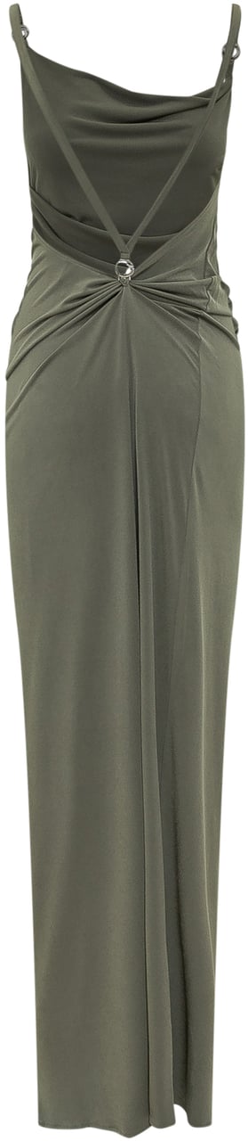 Coperni Logo Dress Donkergroen