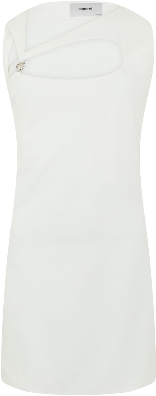 Coperni Mini dress with wide neckline Wit
