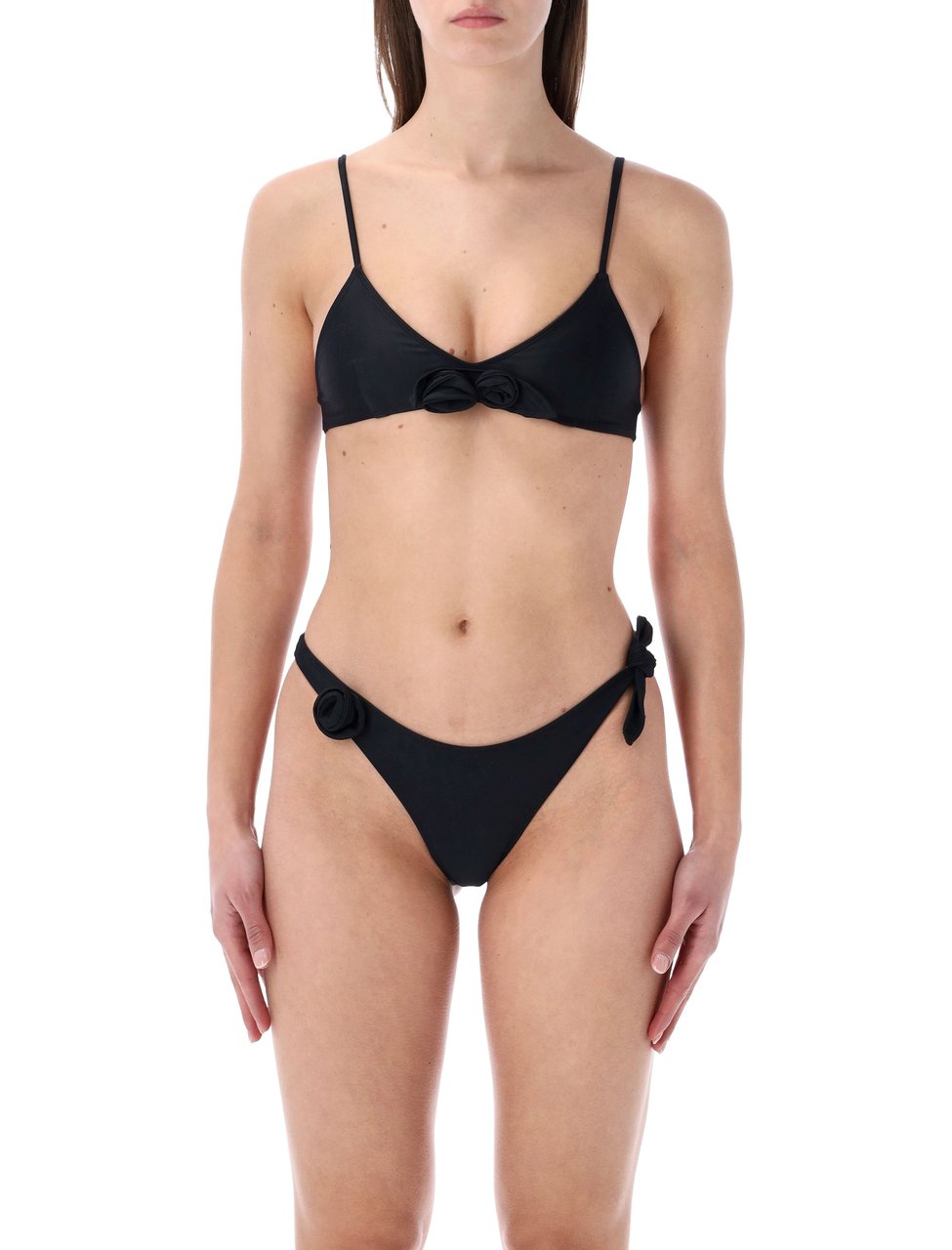 Coperni Coperni Flower detail bikini top Zwart