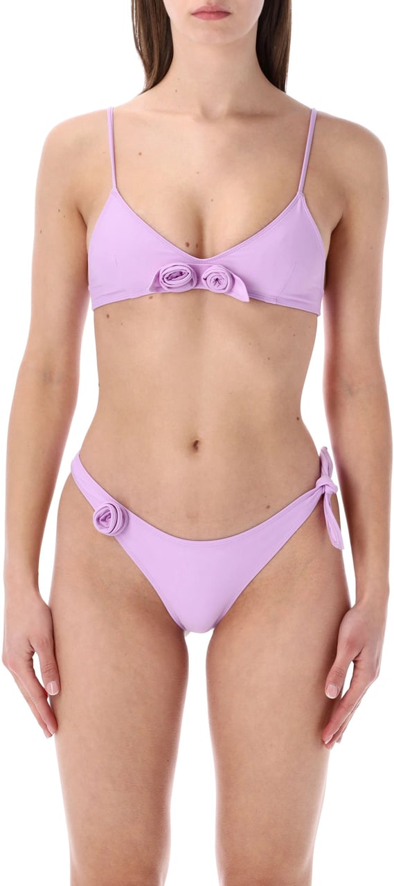 Coperni Flower Bikini Top Purple Paars