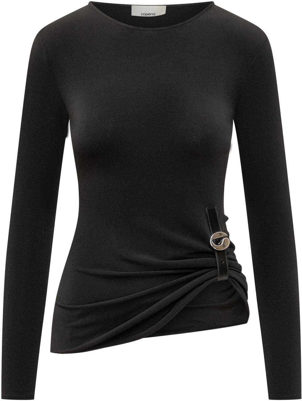 Coperni Top Coperni con Dettaglio Arricciato e Fibbia Zwart