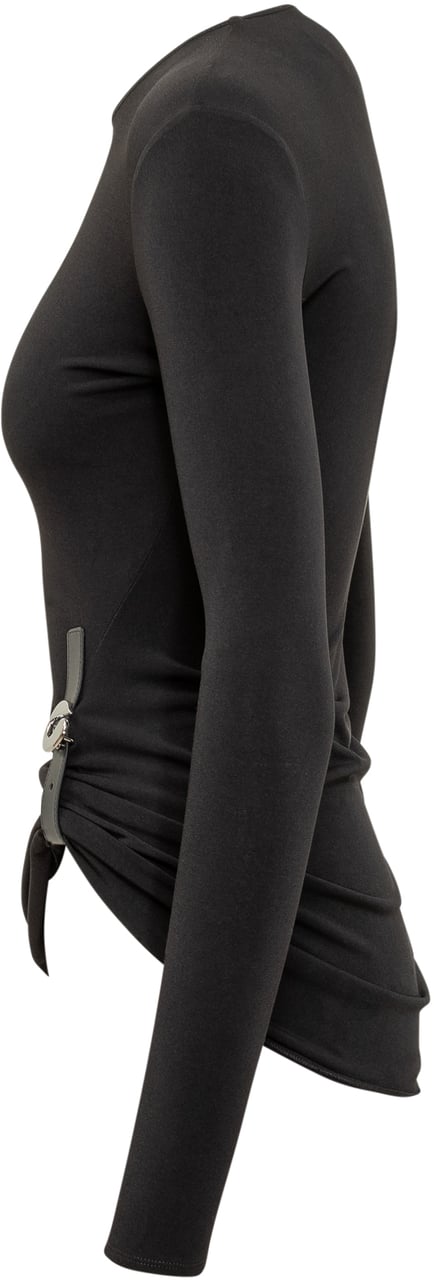 Coperni Top Coperni con Dettaglio Arricciato e Fibbia Zwart