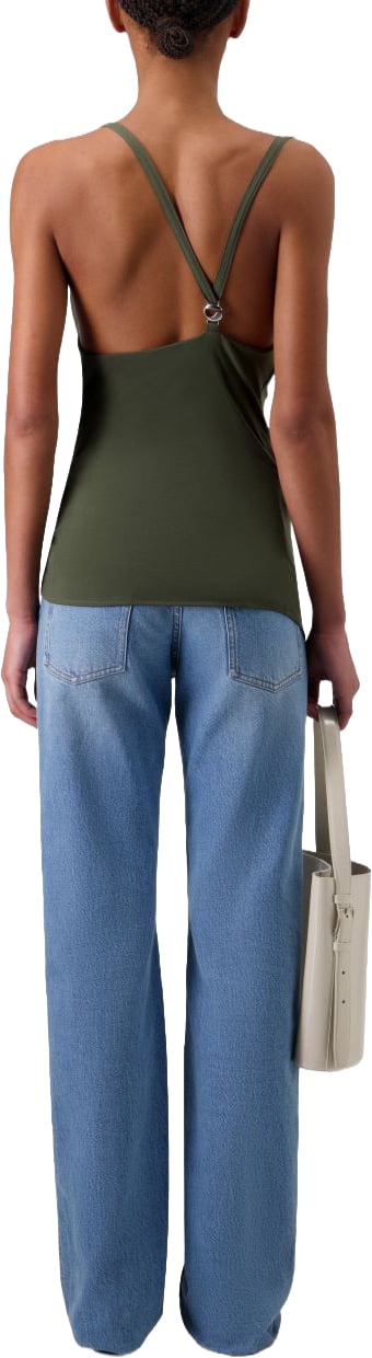 Coperni Draped Cowl Neckline Tank Top Groen