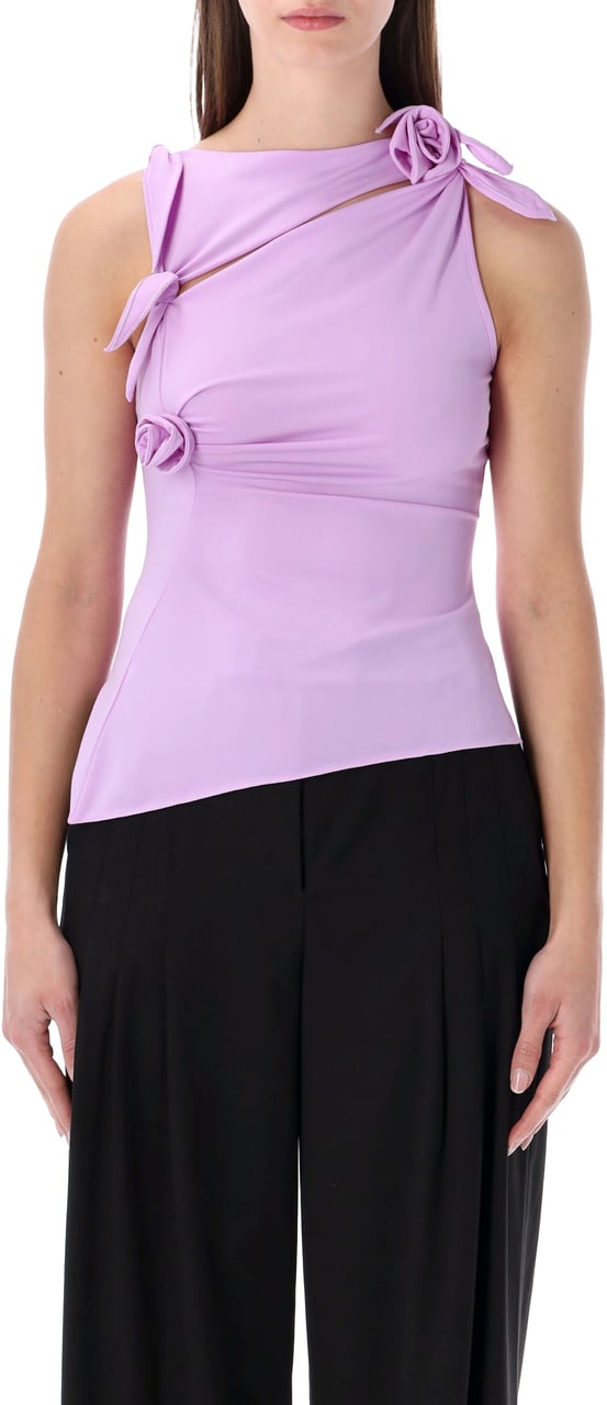 Coperni Flower Top Purple Paars