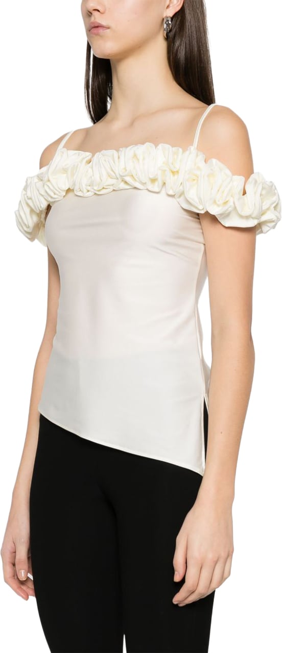 Coperni Asymmetrical White Top Wit