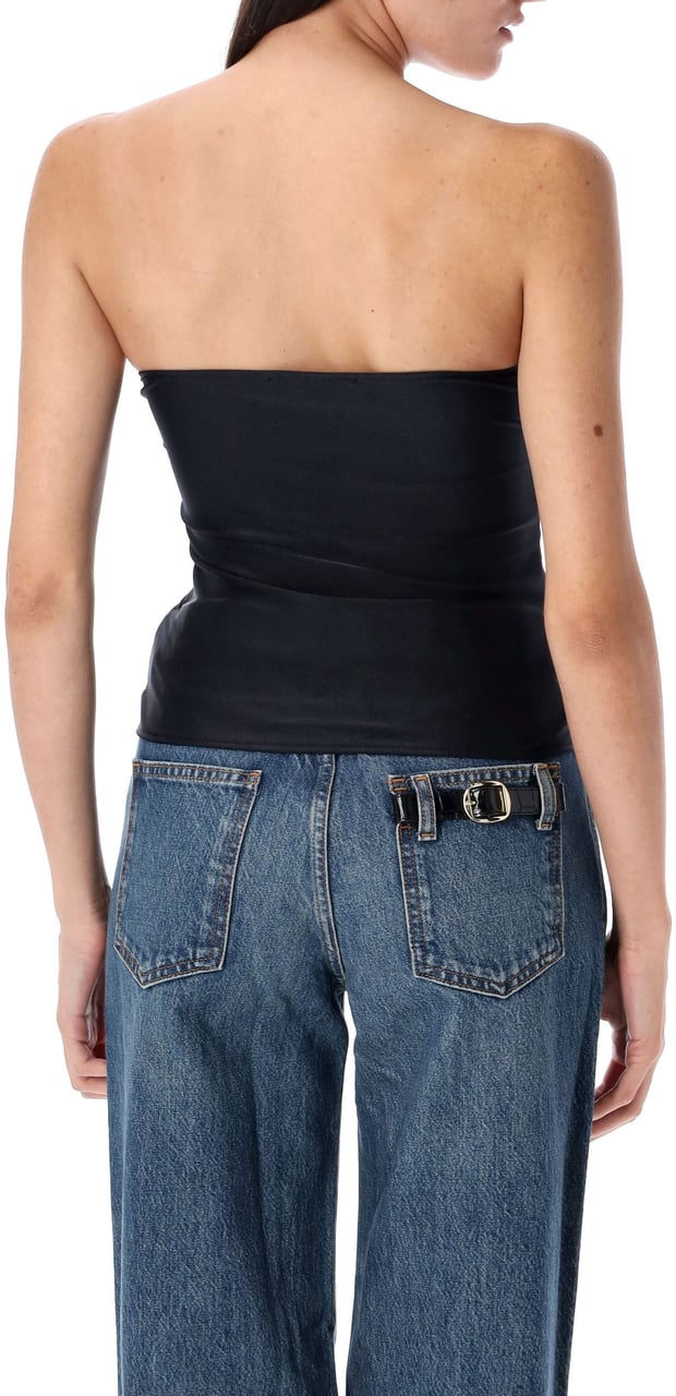 Coperni Multi Buckle Bustier Top Nero Zwart