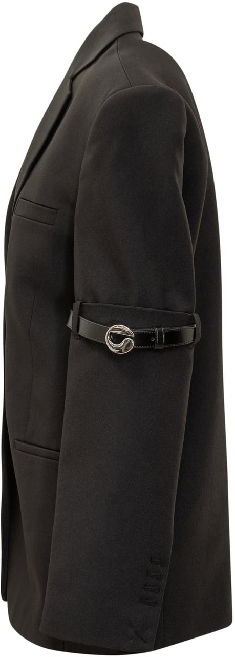 Coperni Coperni Blazer Nero con Dettaglio Cinturini Zwart