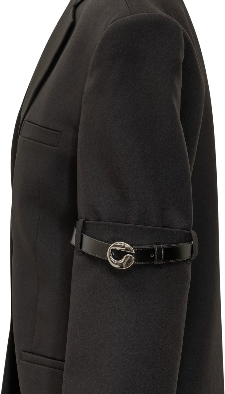 Coperni Coperni Blazer Nero con Dettaglio Cinturini Zwart