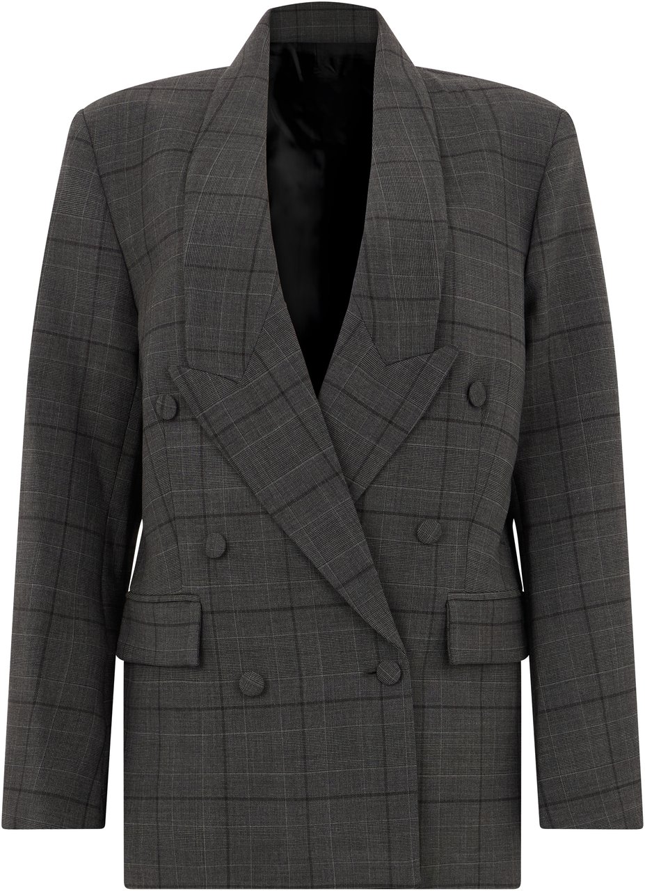 Coperni Double-breasted blazer in virgin wool Grijs