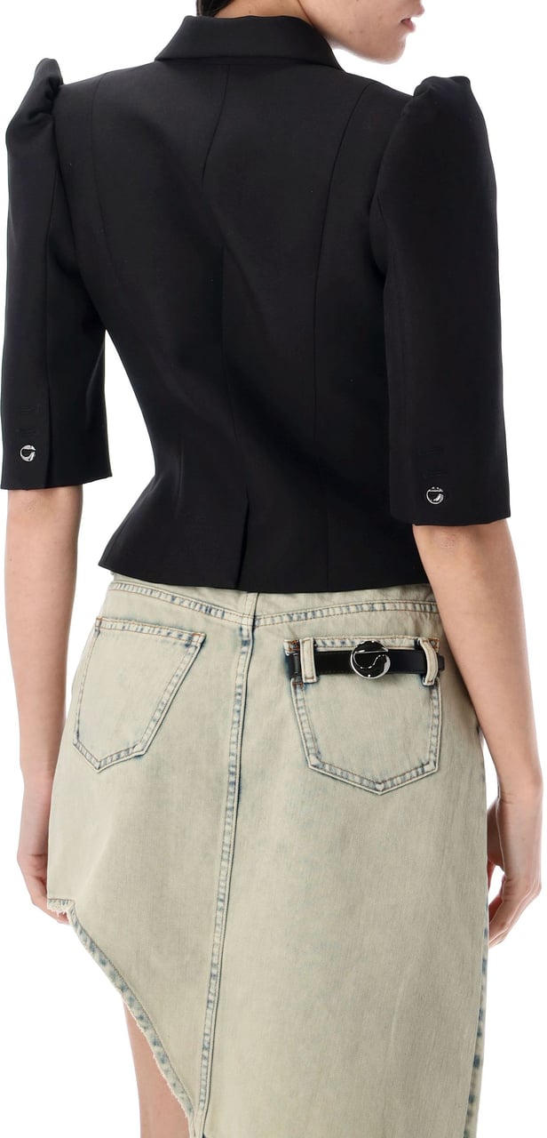 Coperni Cropped Tailored Jacket Nero Zwart