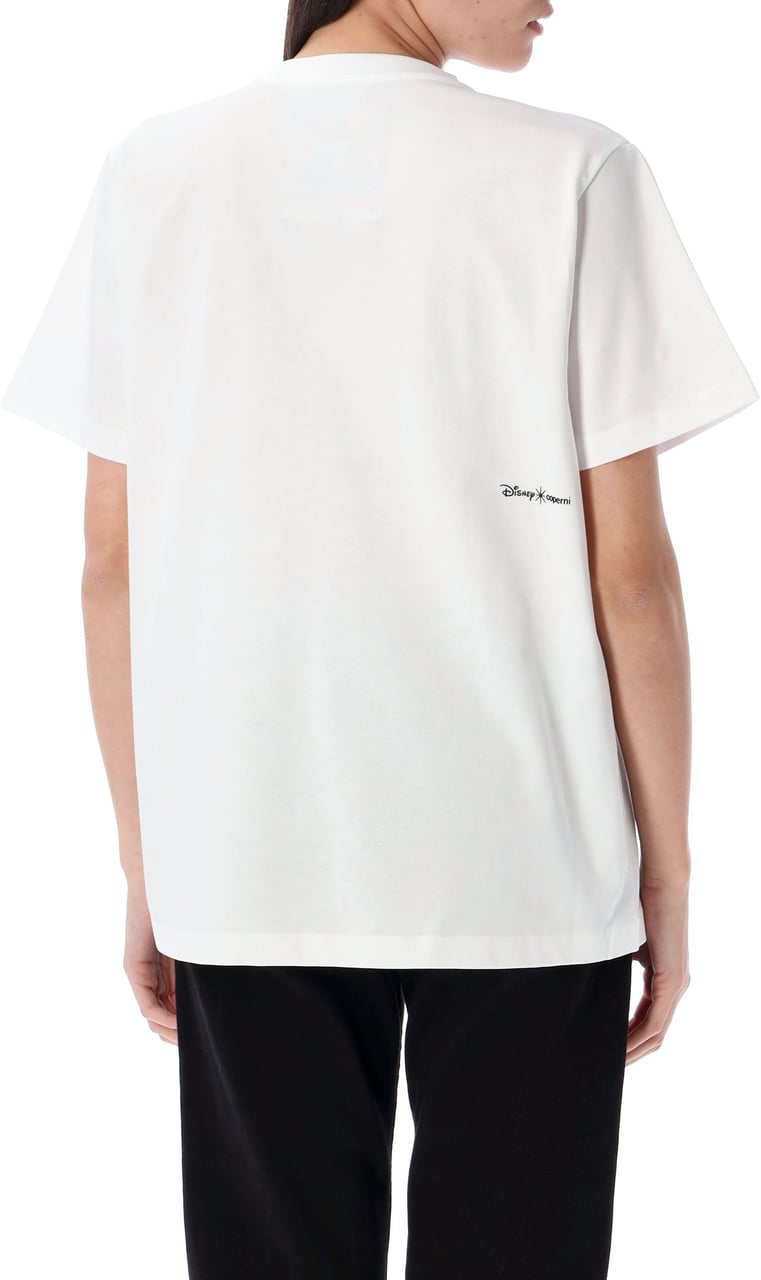Coperni Rose Boxy Tshirt Bianco Wit