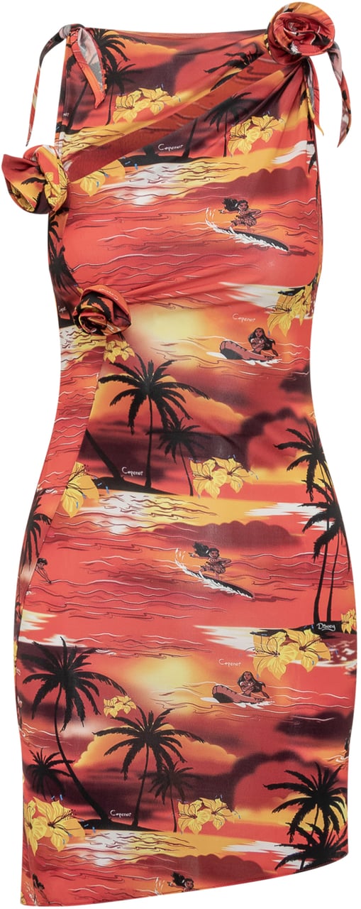 Coperni Abito Mini Tropical Rood