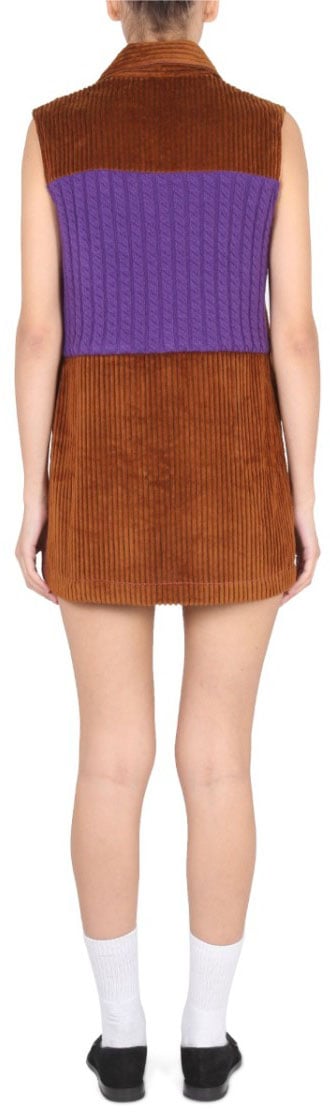 CORMIO Sleeveless Mini Corduroy Dress Bruin