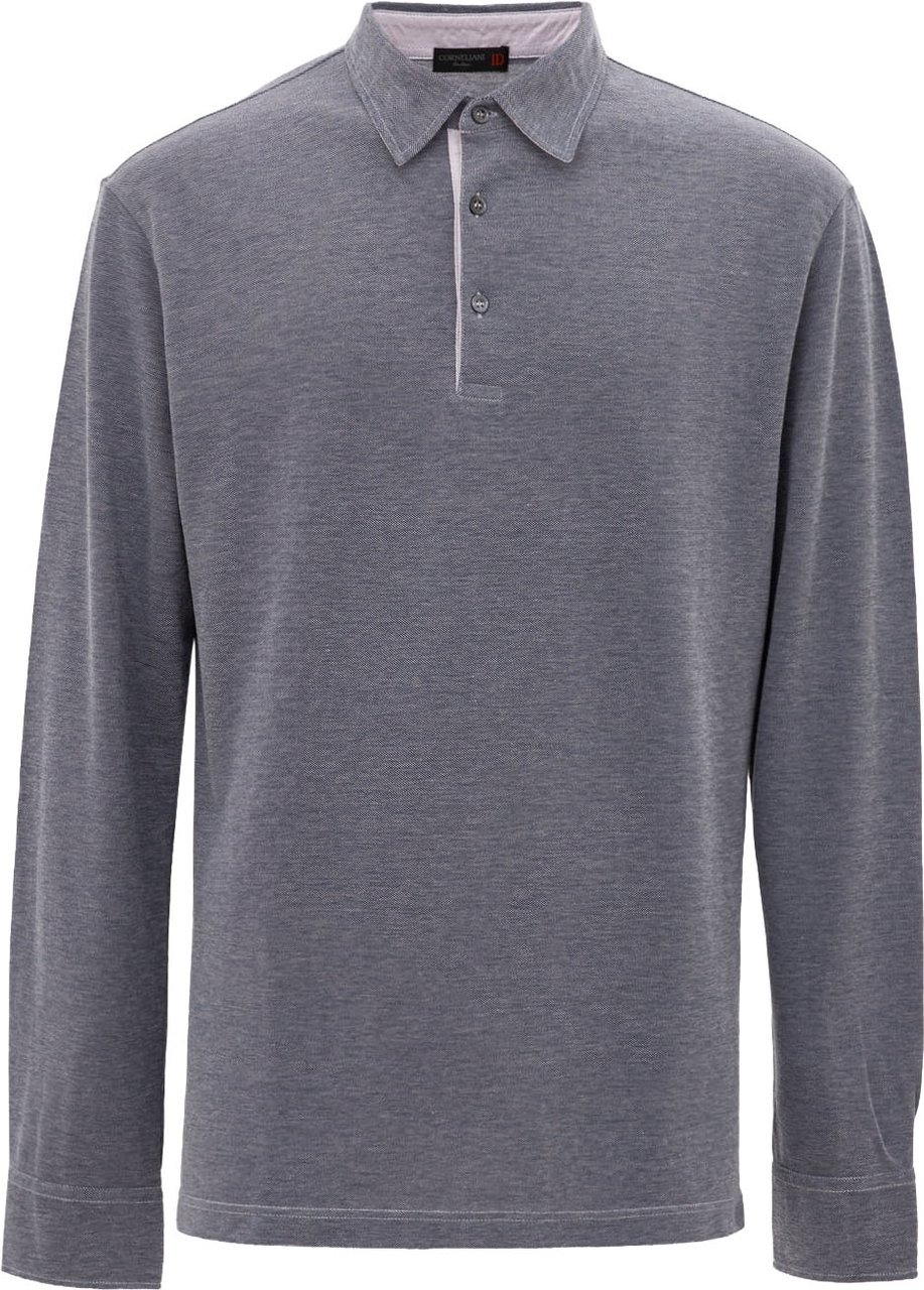 Corneliani Polo Shirts Blue Divers