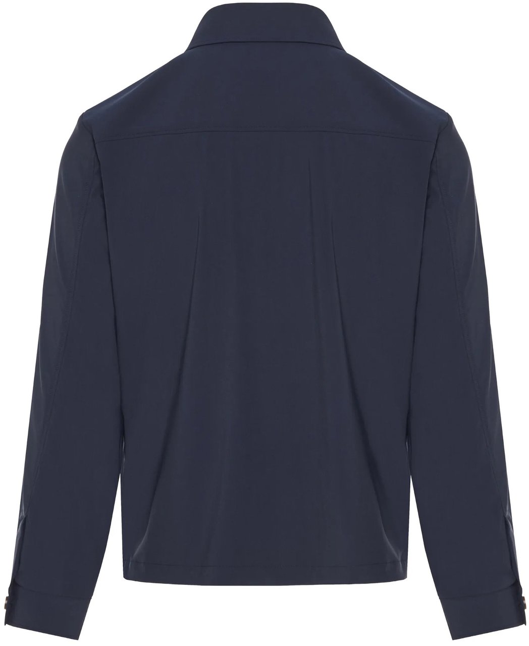 Corneliani Deep Blue Structured Boxy Silhouette Jacket Zwart