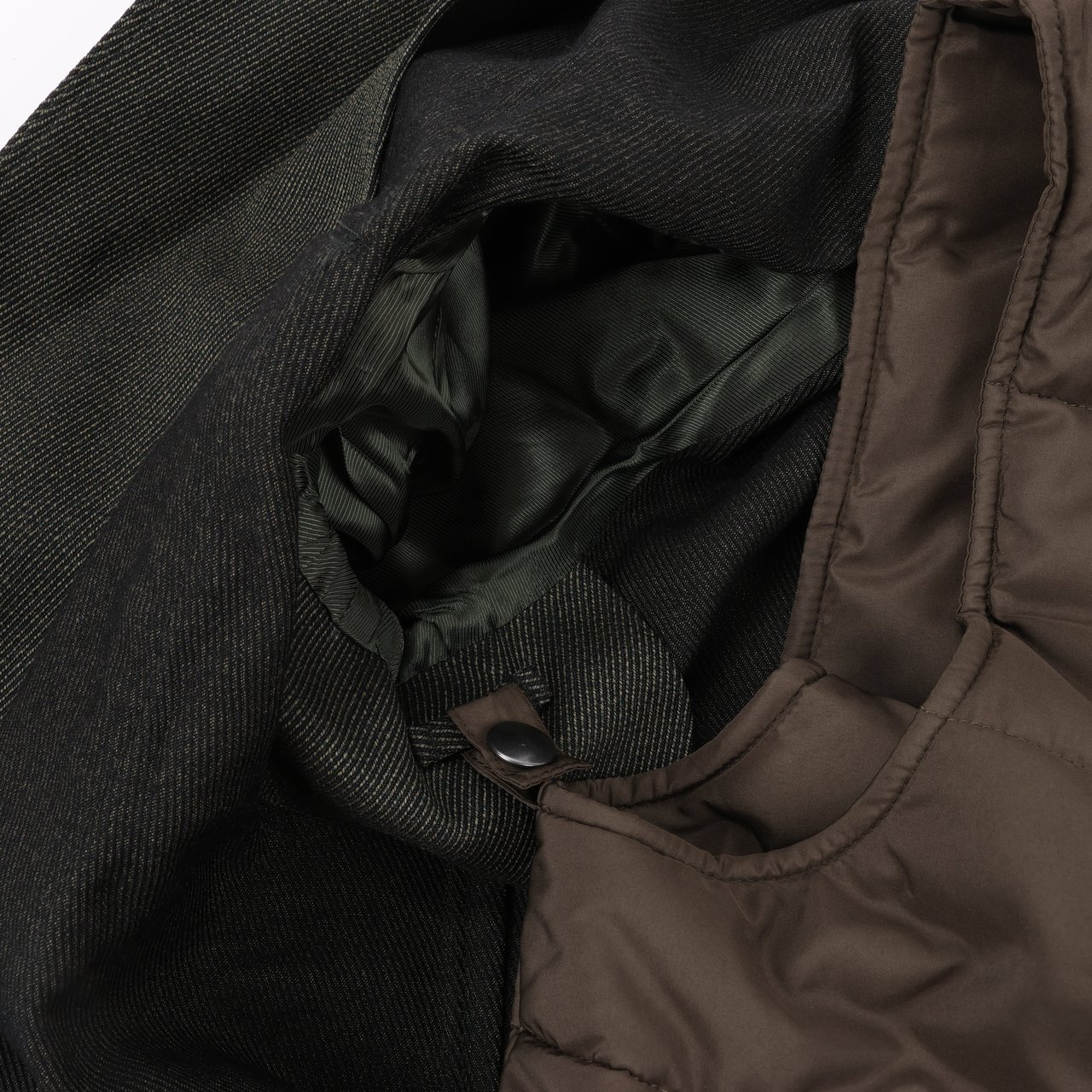 Corneliani CC Collection Corneliani Wool Jacket with Removable Puffer Vest, Size 50 Divers