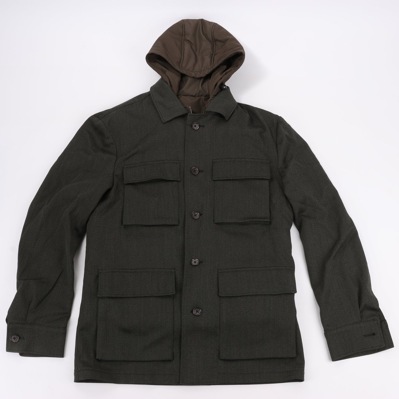 Corneliani CC Collection Corneliani Wool Jacket with Removable Puffer Vest, Size 50 Divers