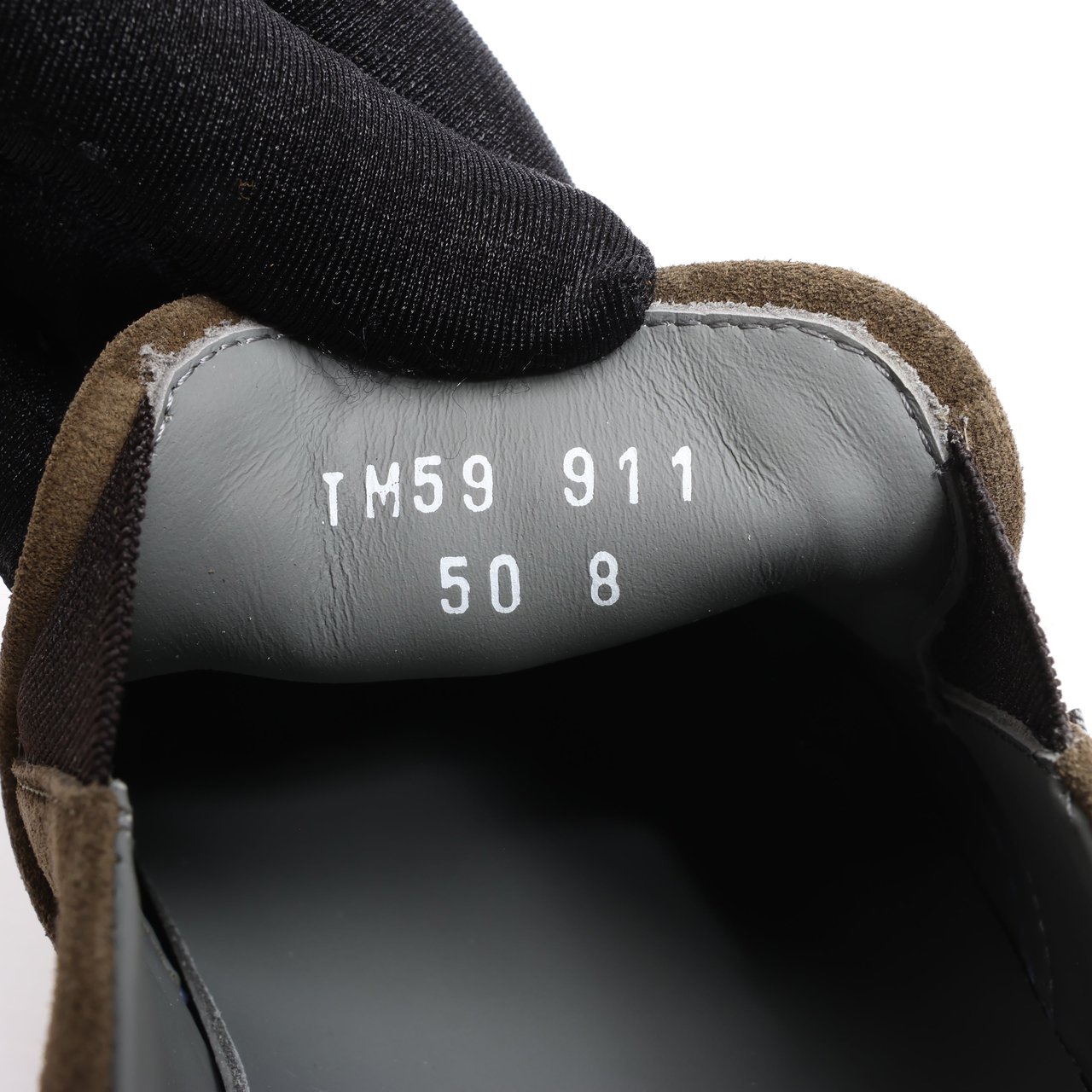 Corneliani CORNELIANI Suede and Cloth Slip-On Sneakers in Brown, Size 42.5 EU Bruin