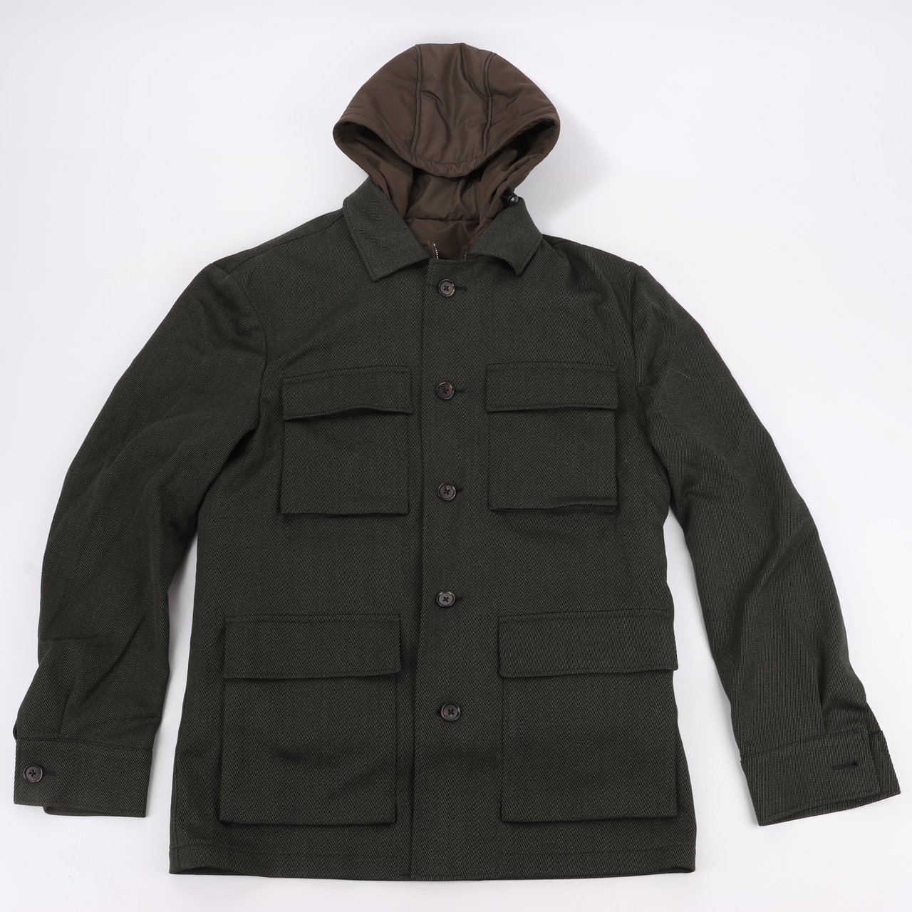 Corneliani CC Collection Corneliani Wool Jacket with Removable Puffer Vest, Size 50 Divers