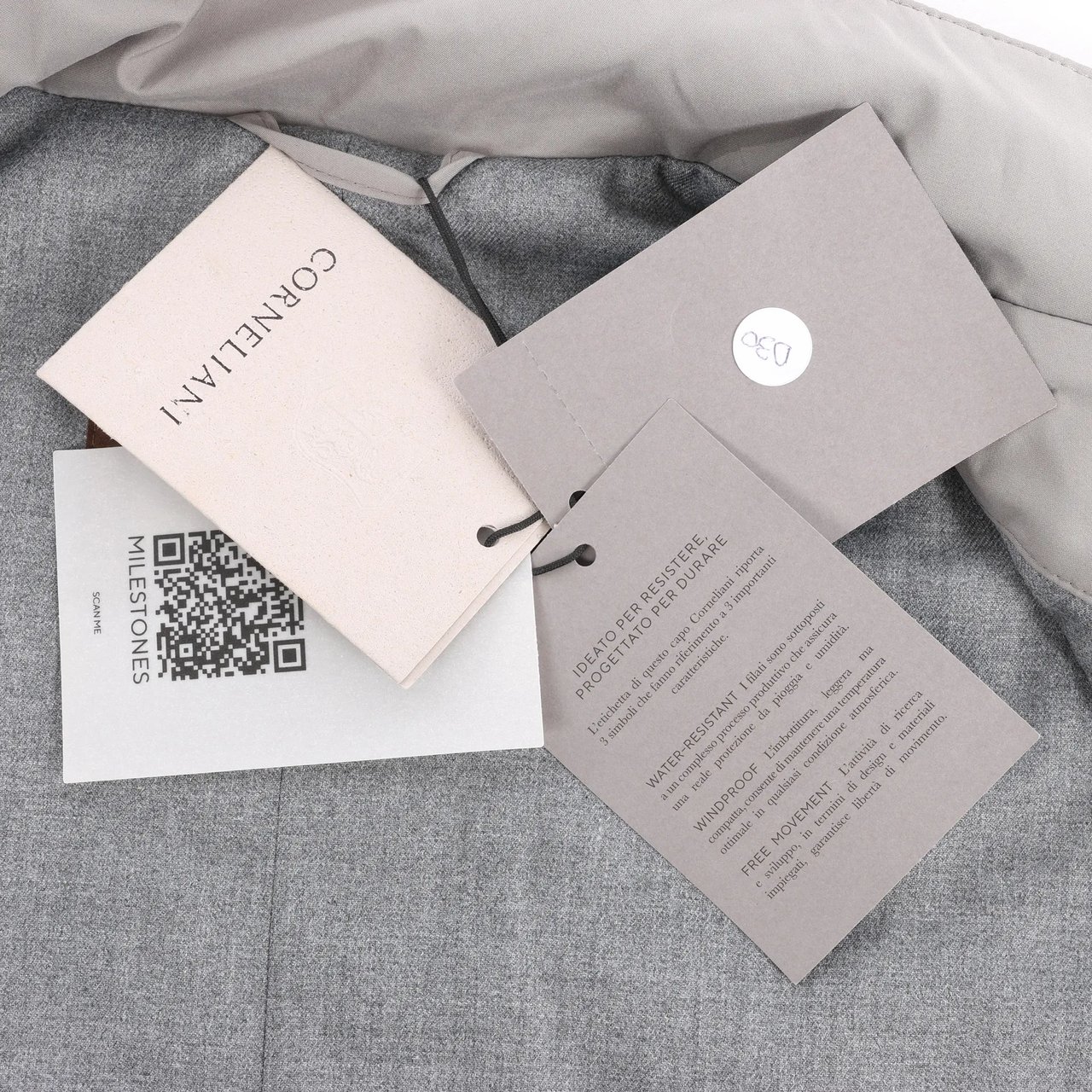 Corneliani Corneliani Zip Gilet in Gray, Size 50 IT Grijs