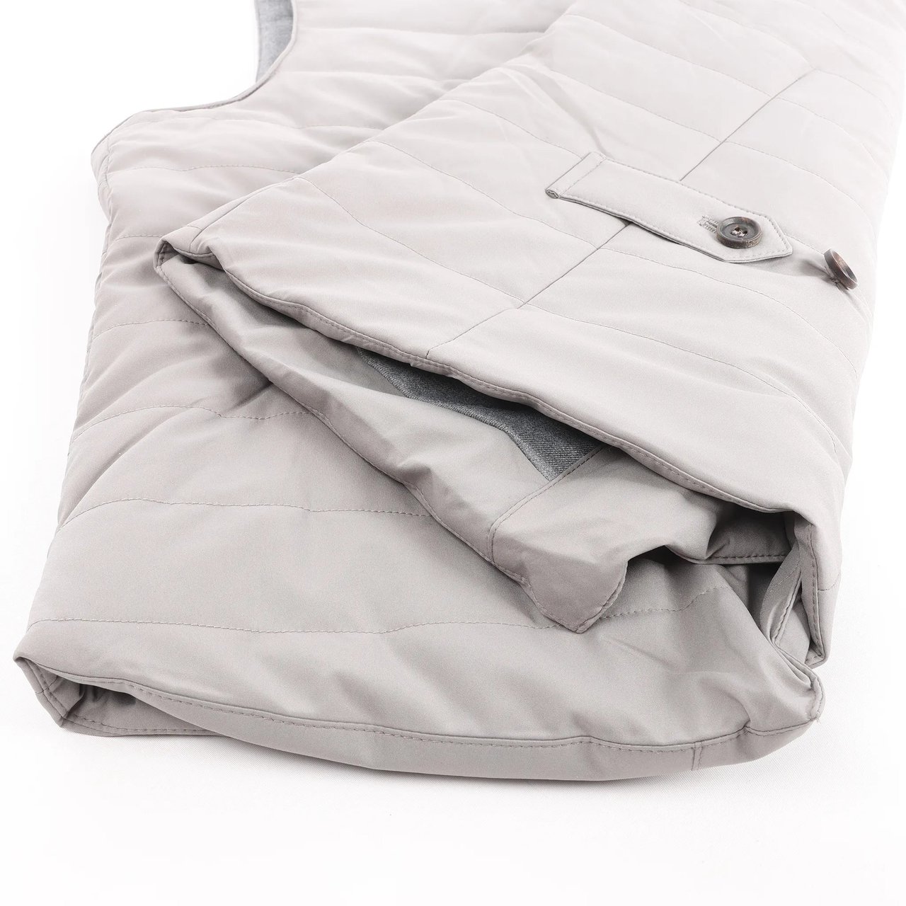 Corneliani Corneliani Zip Gilet in Gray, Size 50 IT Grijs