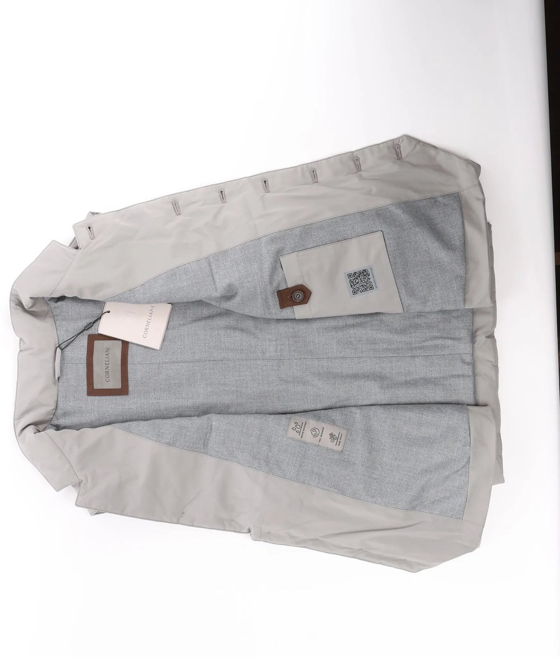 Corneliani Corneliani Zip Gilet in Gray, Size 50 IT Grijs