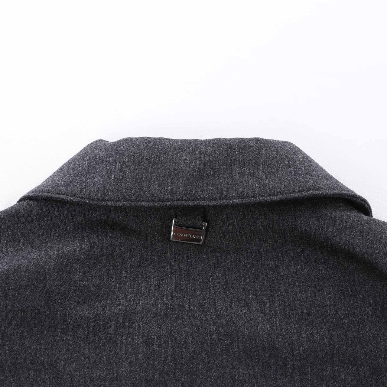 Corneliani Wool Coat in Gray, Size 50 IT Grijs