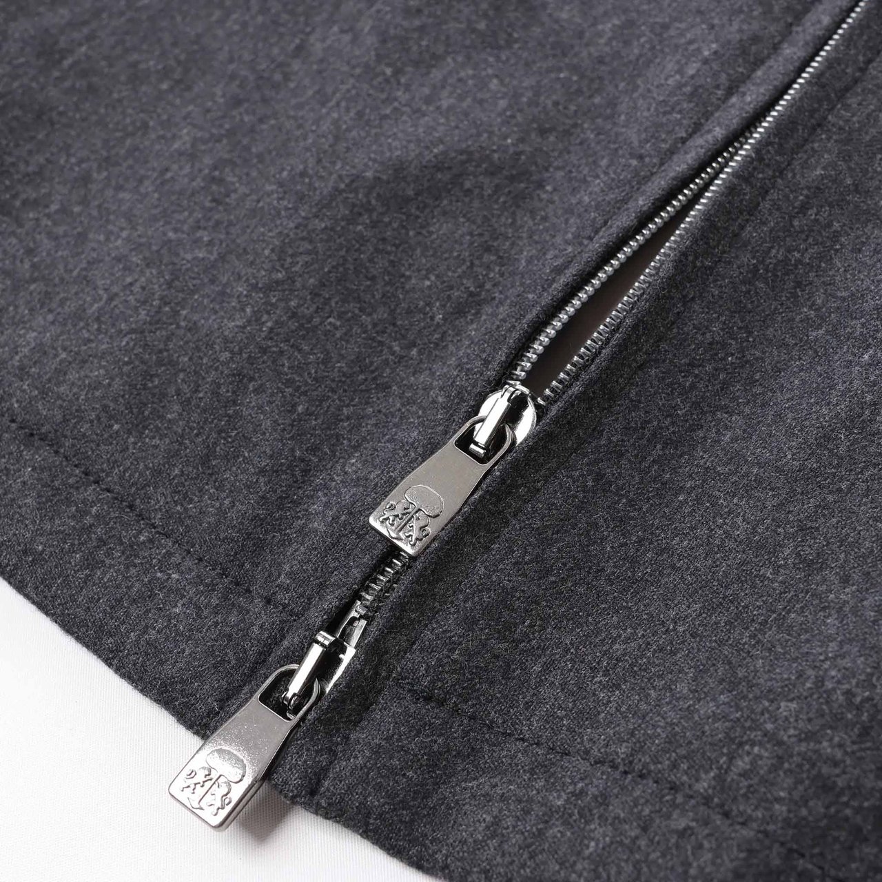 Corneliani Wool Coat in Gray, Size 50 IT Grijs
