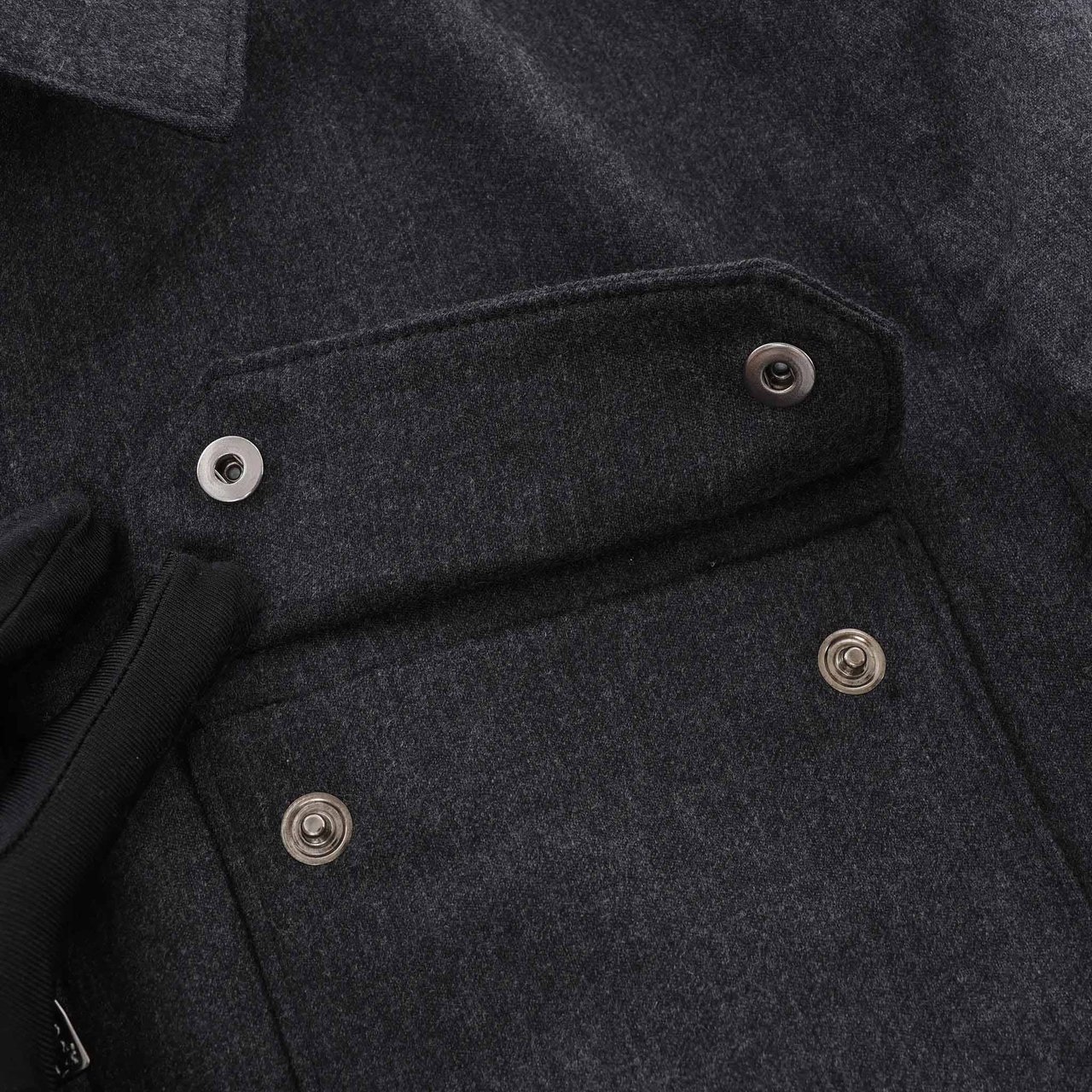 Corneliani Wool Coat in Gray, Size 50 IT Grijs