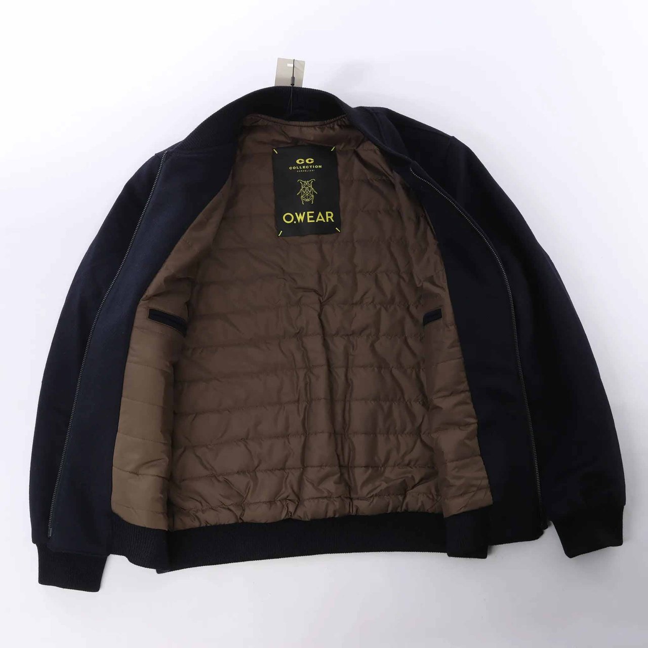 Corneliani O.Wear Bomber Jacket in Navy Blue, Size 50 IT Blauw