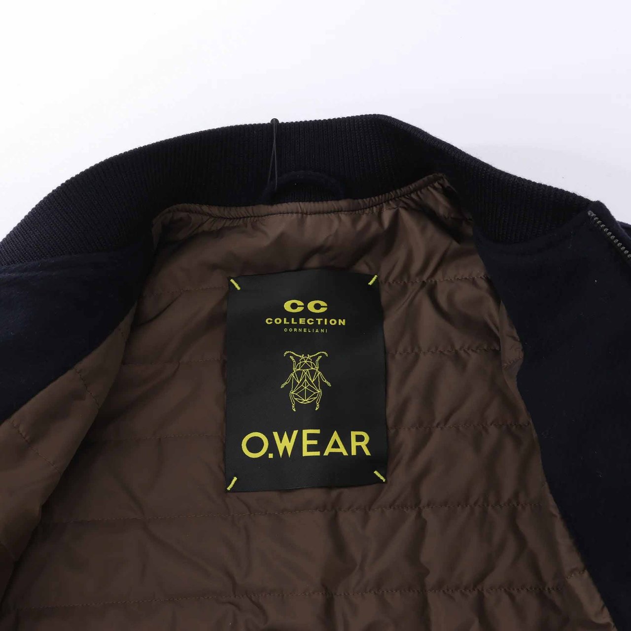 Corneliani O.Wear Bomber Jacket in Navy Blue, Size 50 IT Blauw