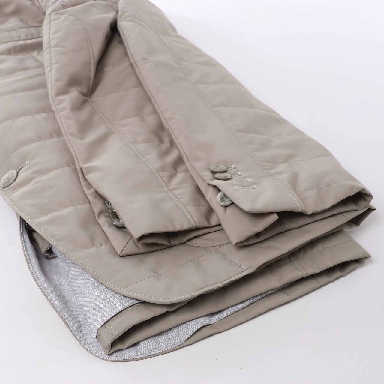 Corneliani Wool Jacket in Beige, Size 48 IT Beige