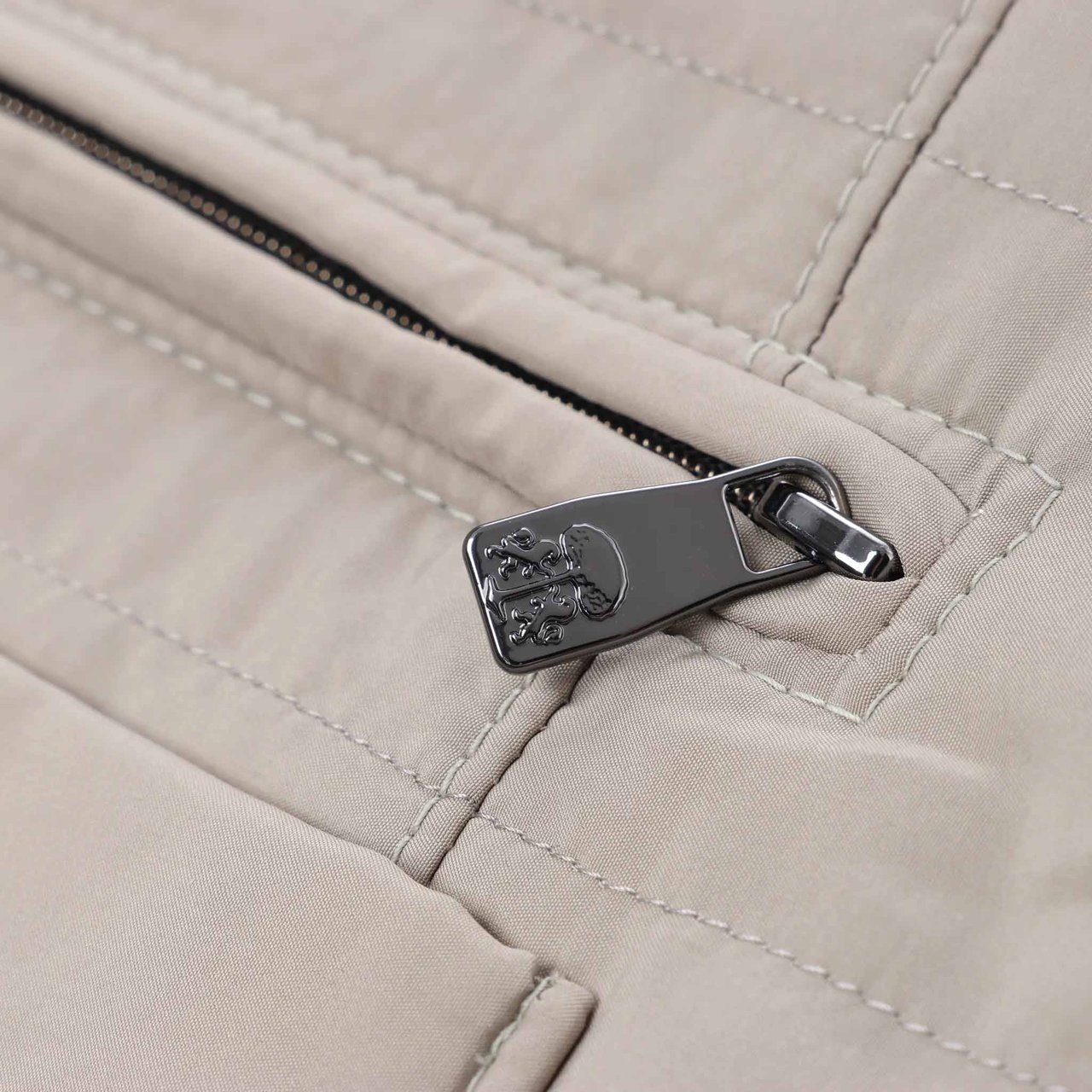 Corneliani Wool Jacket in Beige, Size 48 IT Beige