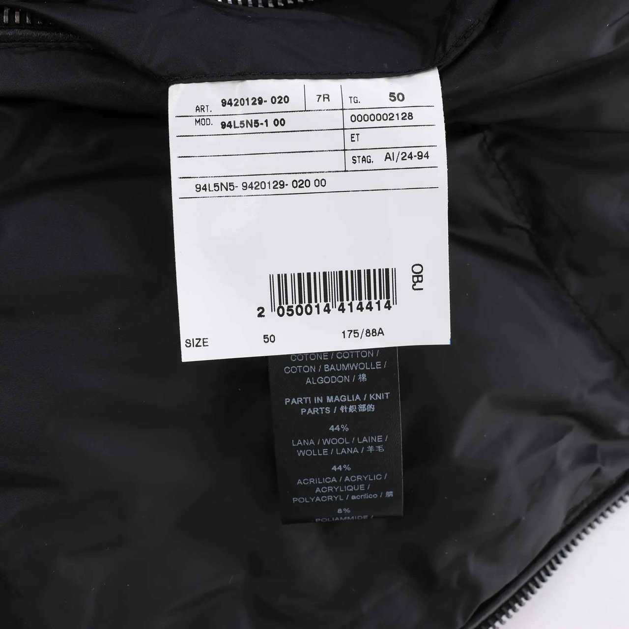 Corneliani Leather Double Side Jacket in Black, Size 50 IT Zwart