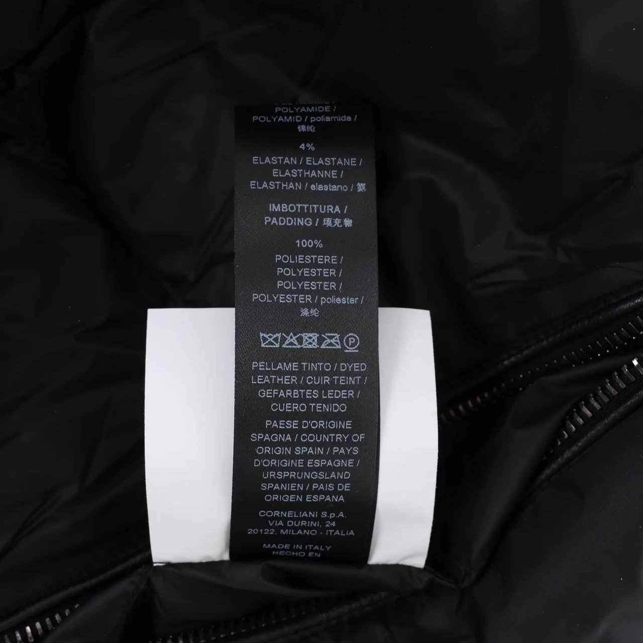 Corneliani Leather Double Side Jacket in Black, Size 50 IT Zwart