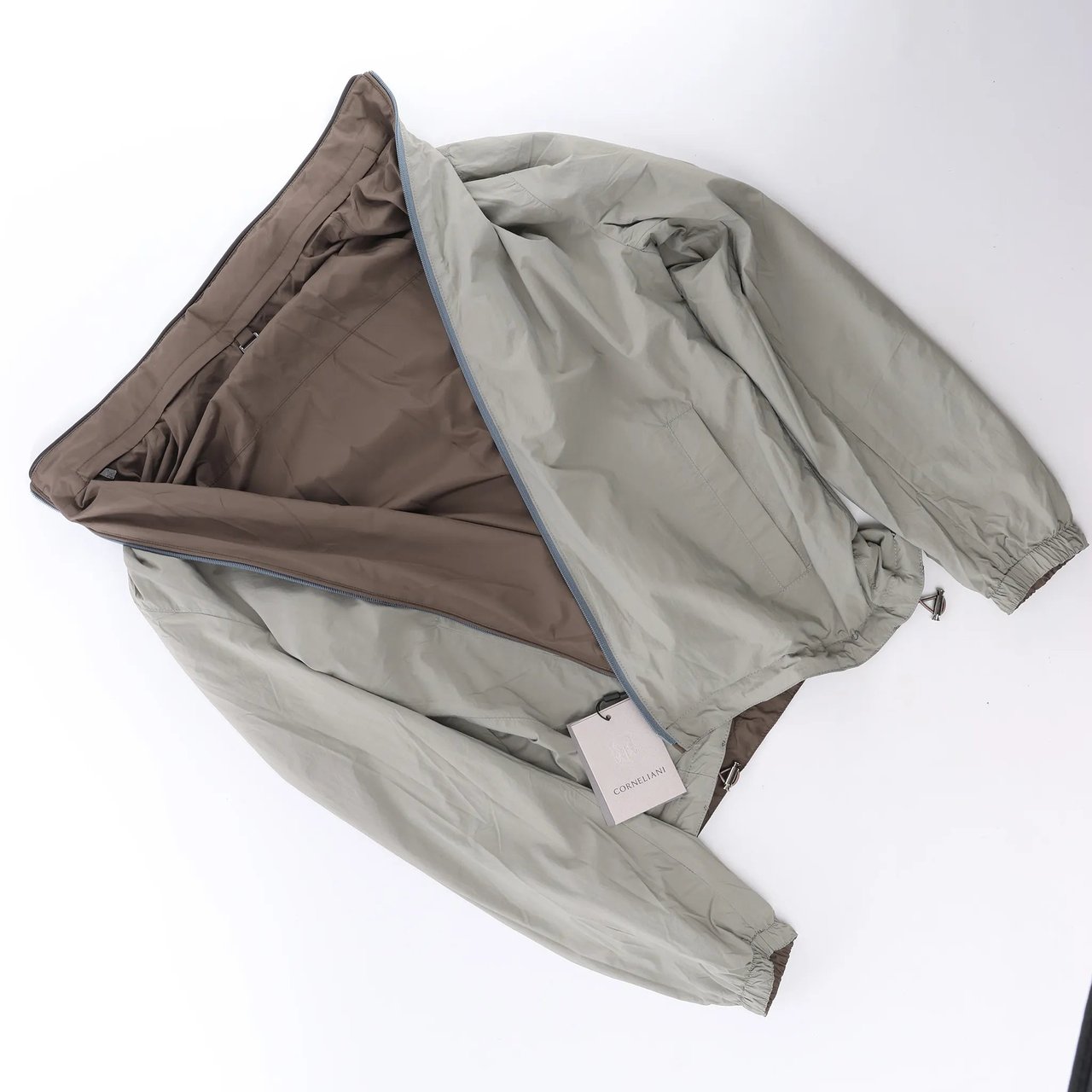 Corneliani Reversible Jacket in Brown, Size 50 IT Bruin