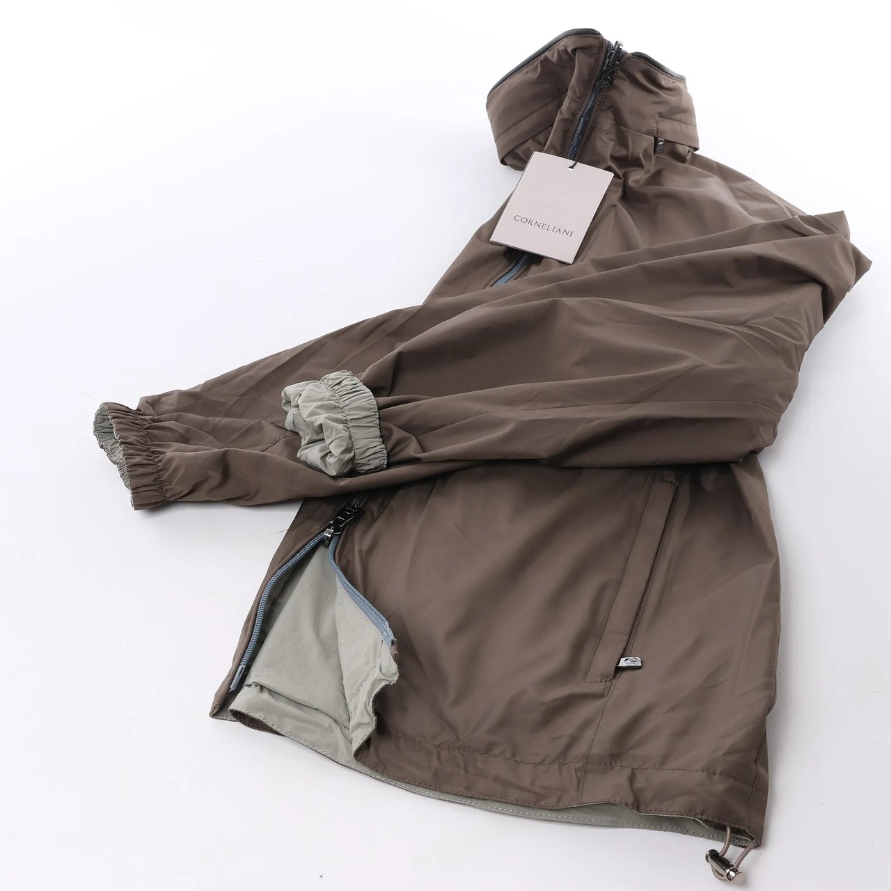 Corneliani Reversible Jacket in Brown, Size 50 IT Bruin