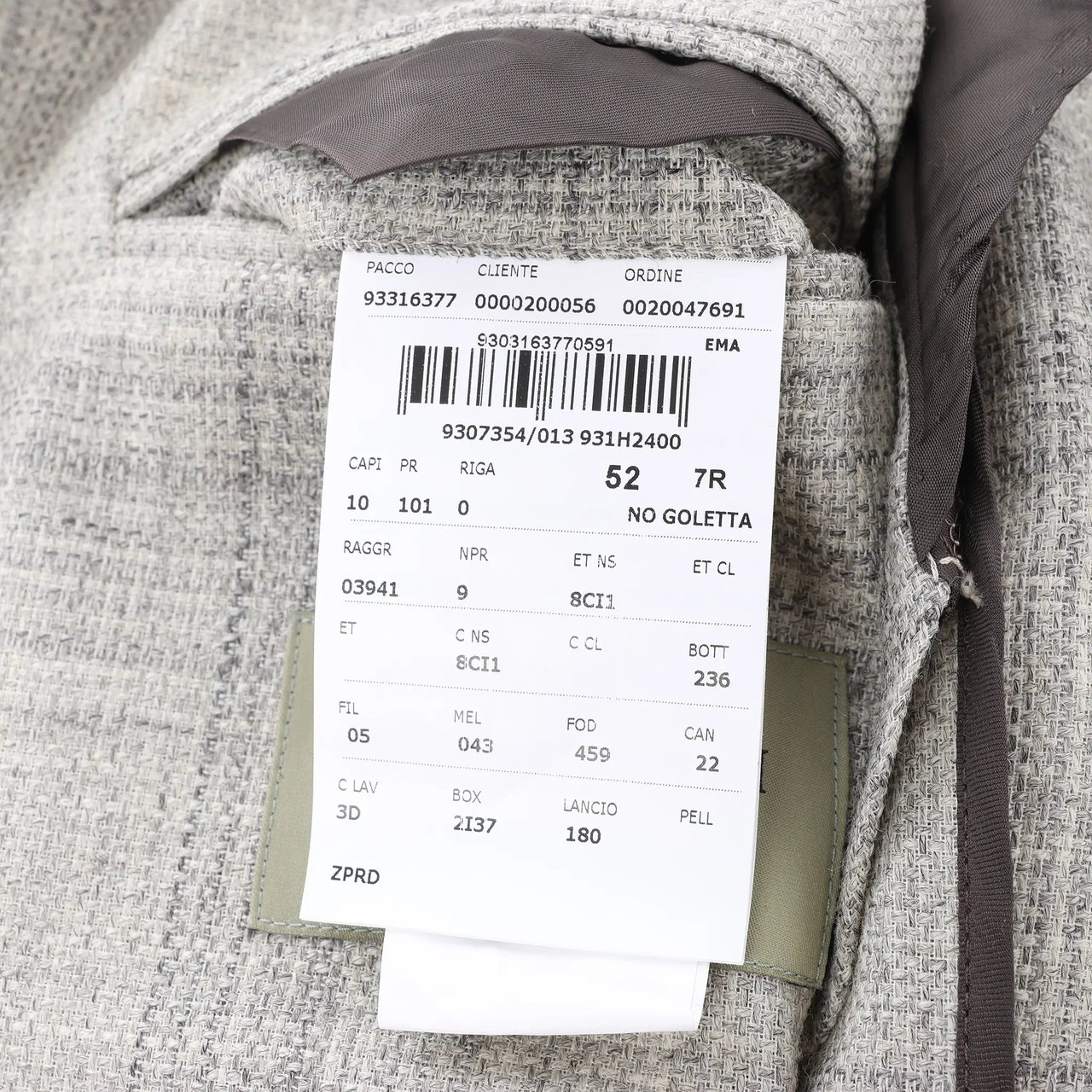 Corneliani Single-Breasted Check Wool Coat in Gray, Size 52 IT Grijs