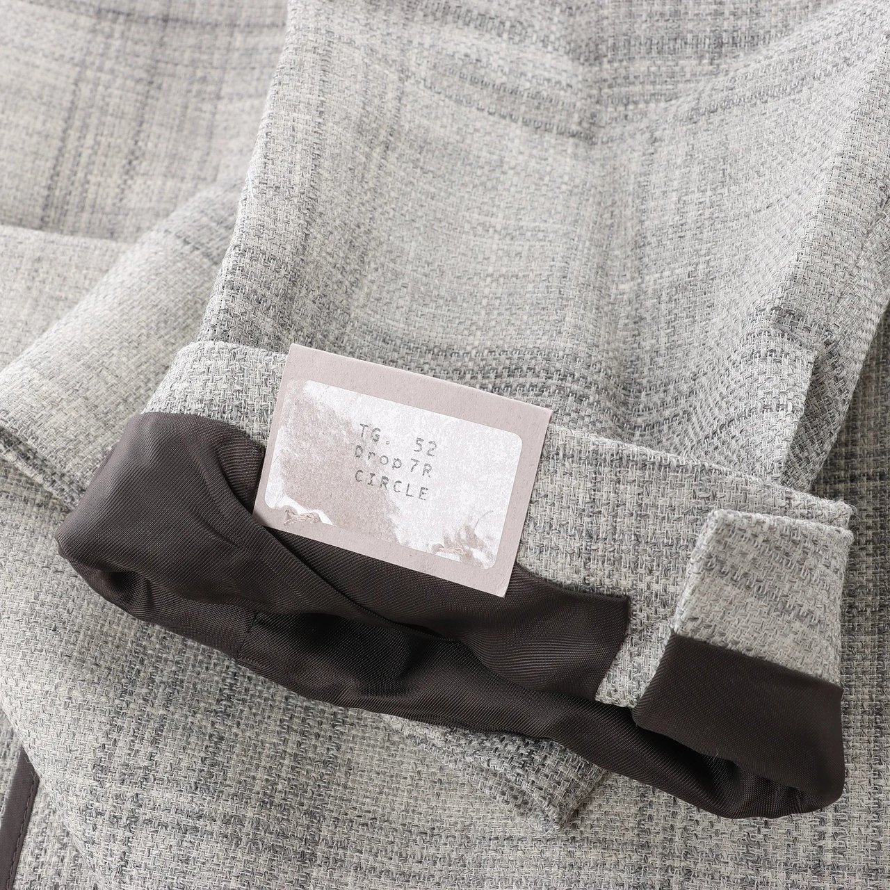Corneliani Single-Breasted Check Wool Coat in Gray, Size 52 IT Grijs