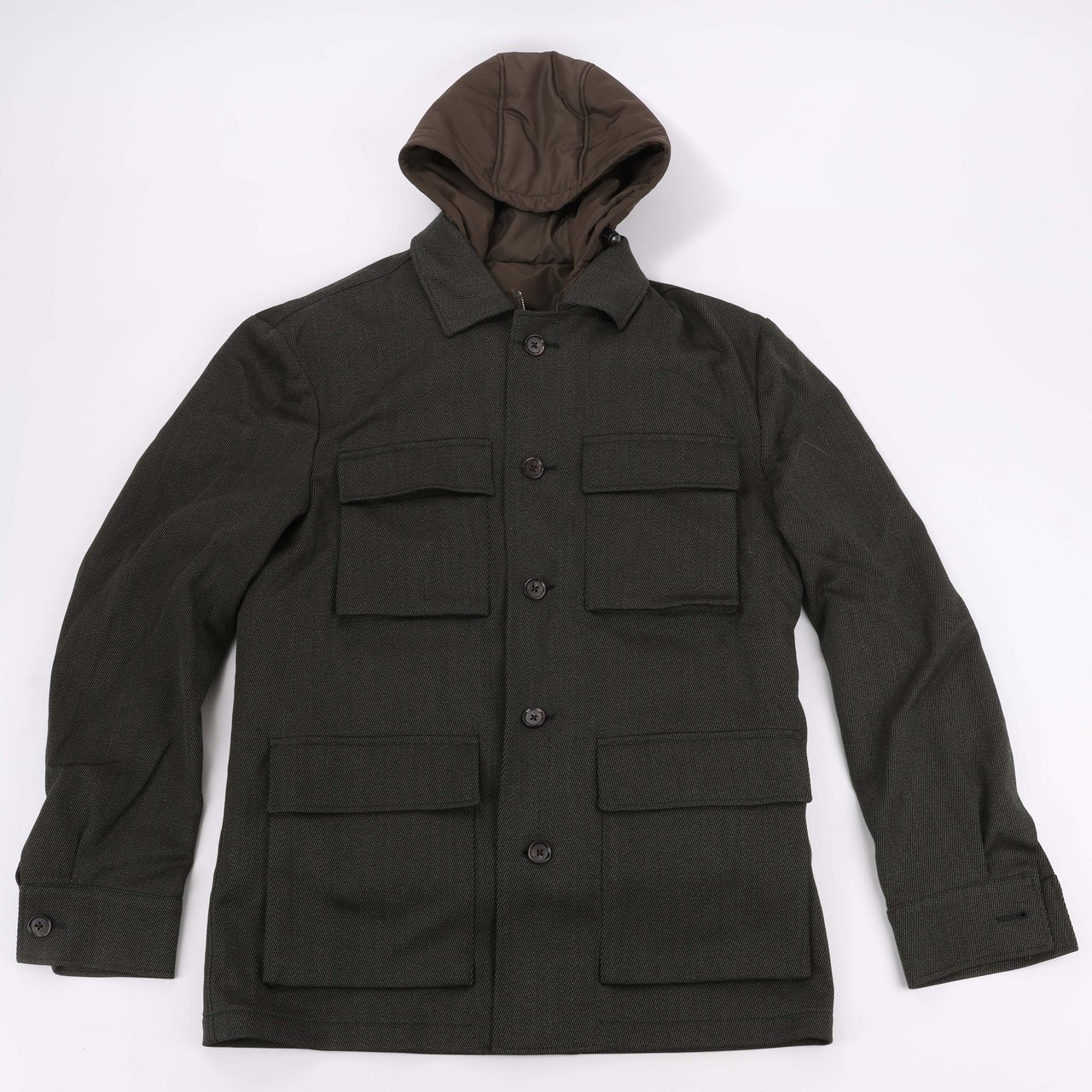 Corneliani CC Collection Corneliani Wool Jacket with Removable Puffer Vest, Size 50 Divers