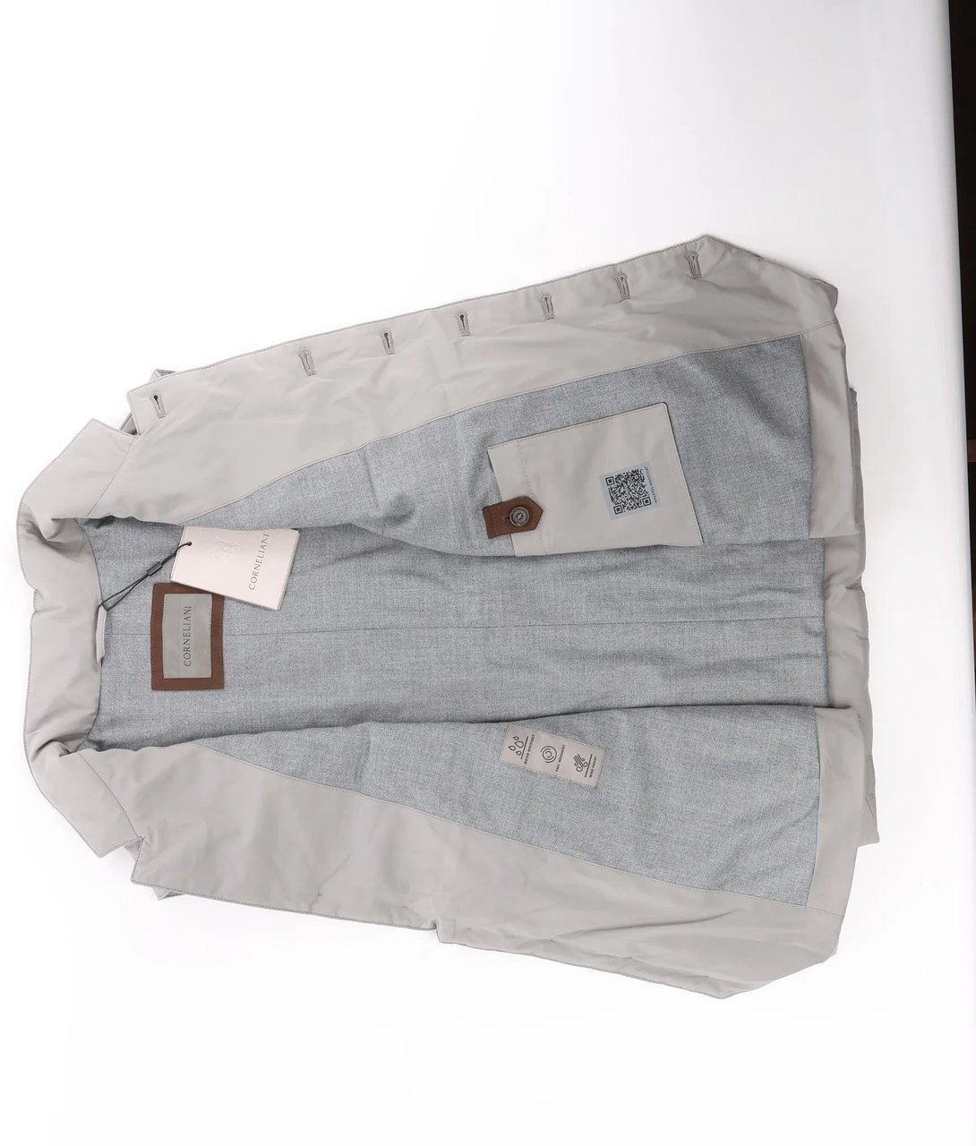 Corneliani Zip Gilet in Gray, Size 50 IT Grijs