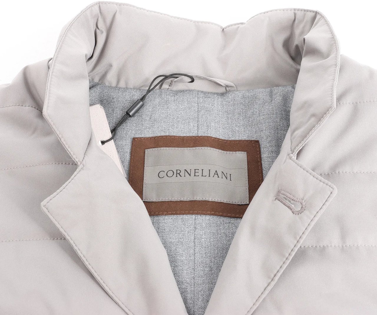 Corneliani Zip Gilet in Gray, Size 50 IT Grijs