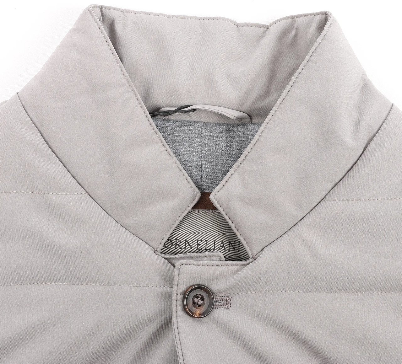 Corneliani Zip Gilet in Gray, Size 50 IT Grijs