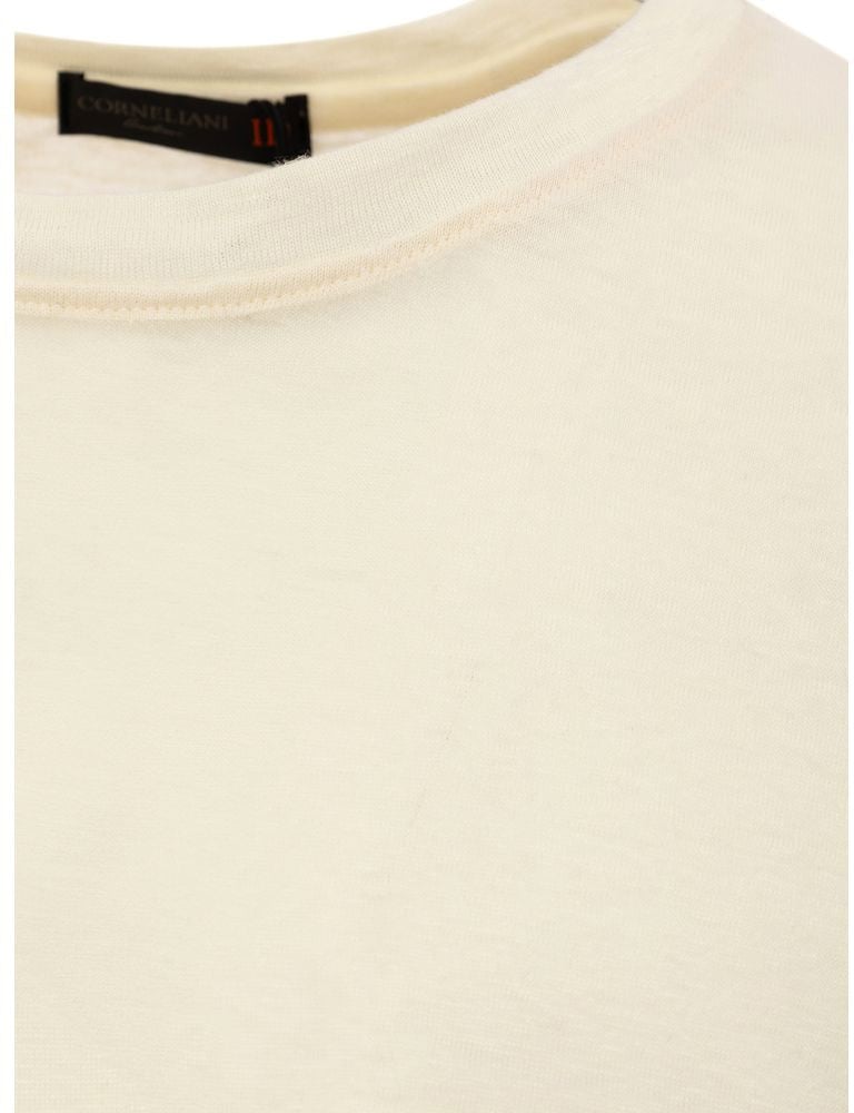 Corneliani Corneliani Yellow Linen T-Shirt Geel