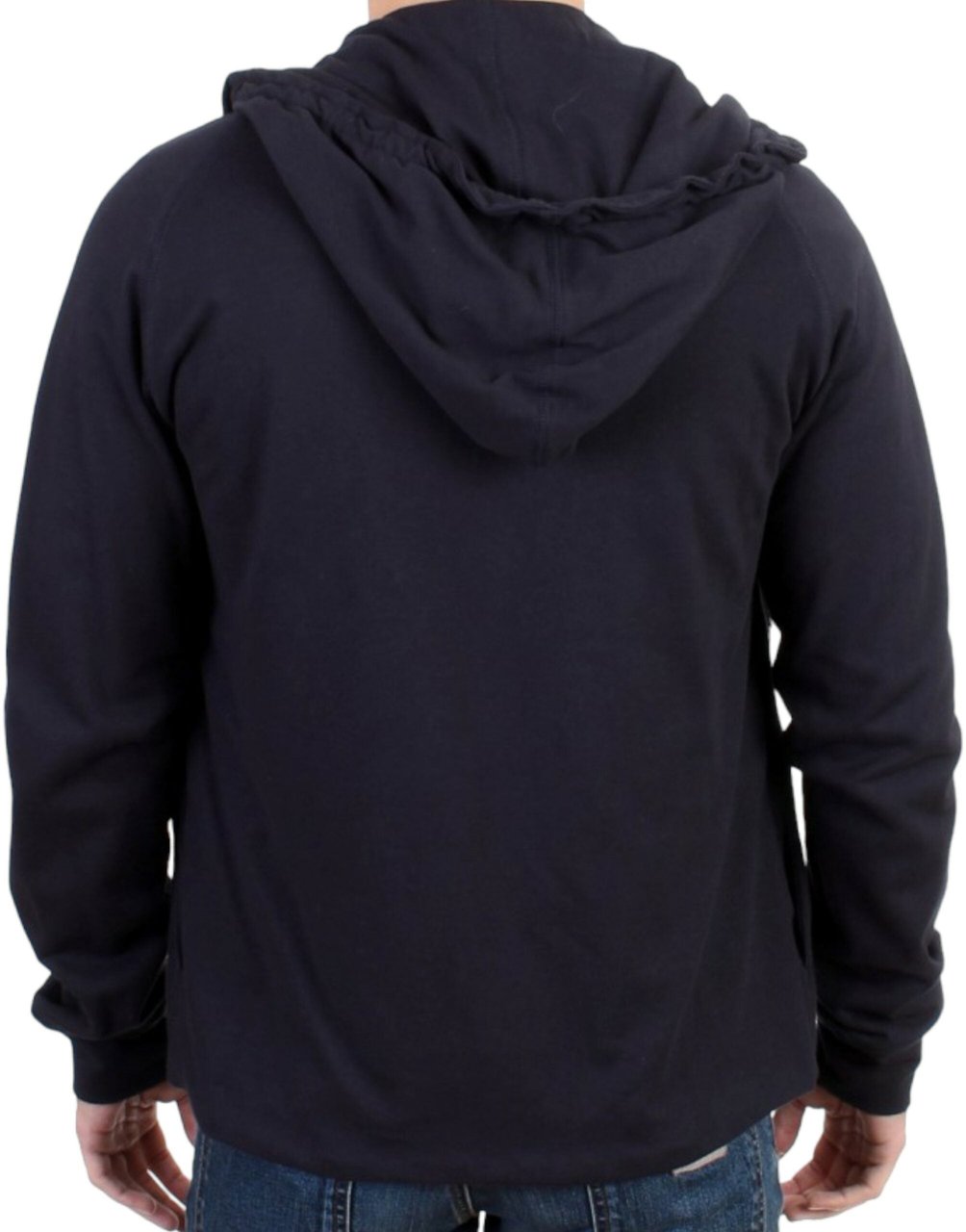 Costume National Blue hooded cotton sweater Blauw