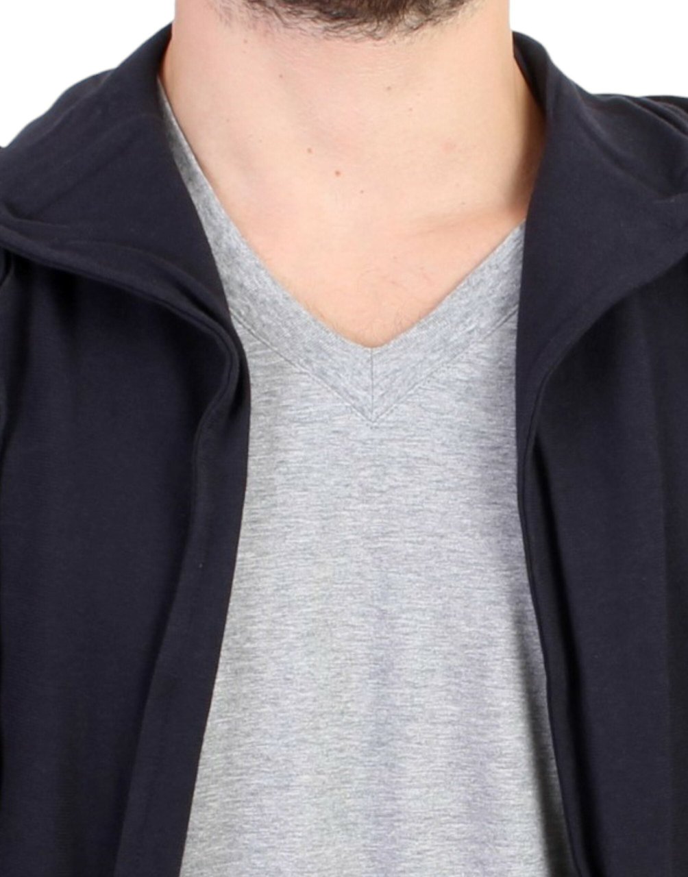 Costume National Blue hooded cotton sweater Blauw