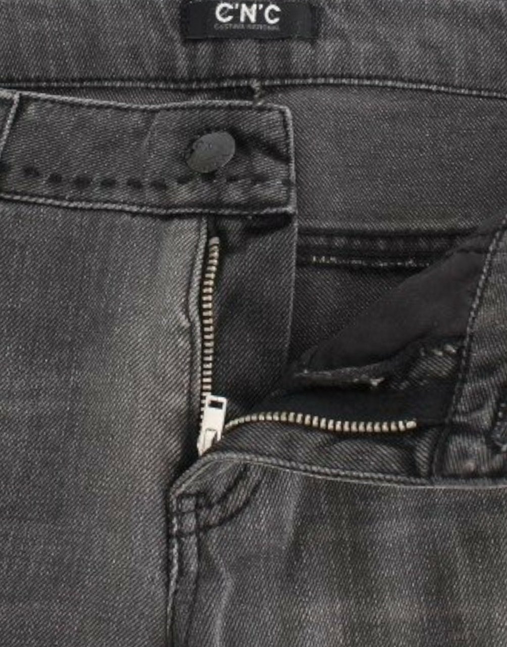 Costume National Gray straight leg jeans Grijs